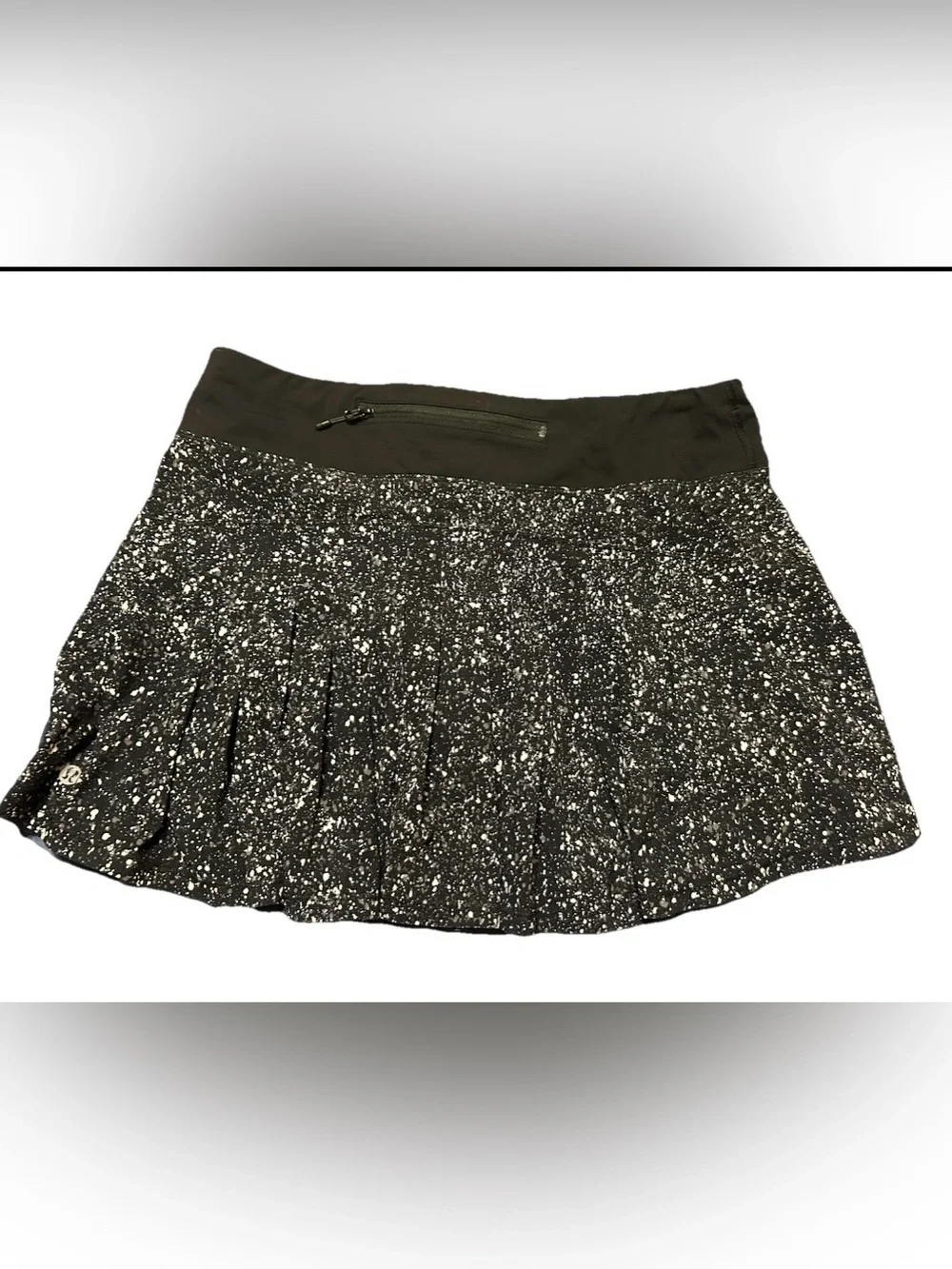 Lululemon Circuit Breaker Skort Tall Size 8 Black White Tennis Running